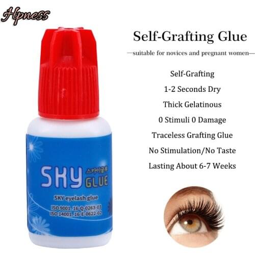 5ml Red Cap Professional Pro Lashes Glue 1-2s Dry Time Powerful Fastest Korea Sky Glue S+ For Eyelash Extensions Makeup Tools