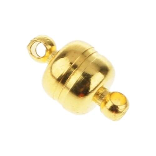 5 Sets of Strong Magnetic Clasps Connector Hooks Findings for Jewelry Making-Gold/Silver