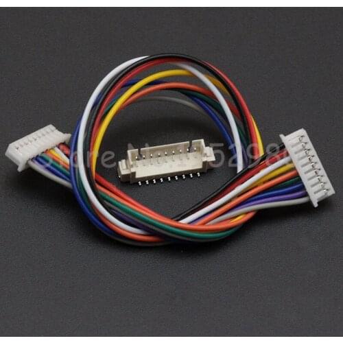 50 Sets 1.25mm Pitch Male Connector Wire with Vertical Female Socket 15CM Long 28AWG 2/3/4/5/6/7/8/9/10 Pin Double End