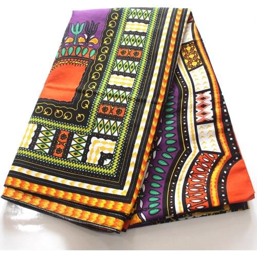 Dashikiage 2019 African Dashiki Colorful Pattern Printed 100% Cotton Fabric