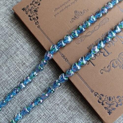 About 8x12x12mm puffed heart murano glass beads,about 2.0mm in hole size,16 pieces per lot,all hand made,high quality