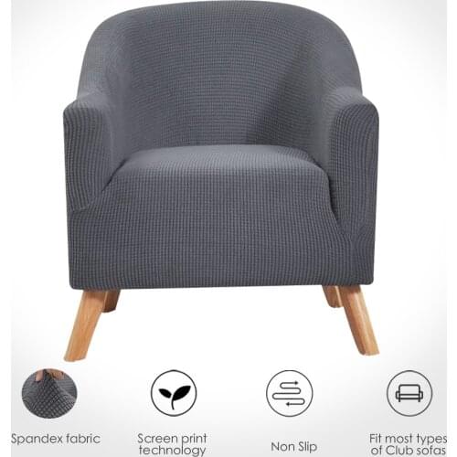 Jacquard Bar Chair Cover Club Stretch Arm Chair Slipcover Study Tub Chair Cover Living Room