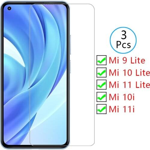 Case for xiaomi mi 11i 10i 9 10 11 lite 5g i cover screen protector tempered glass on xiomi i11 light protective phone coque bag