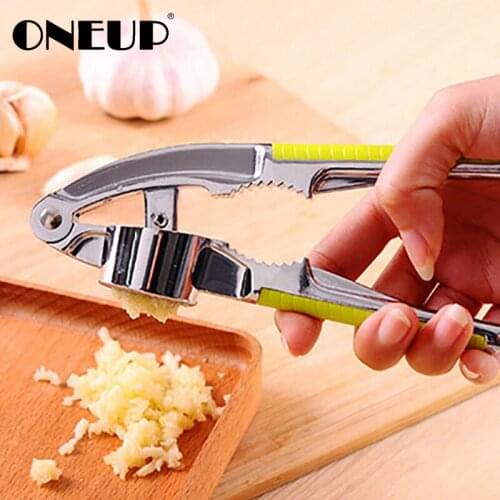 ONEUP Garlic Press Professional Stainless Steel Zinc Alloy Garlic Press Hand Pressure Vegetable Tool Cooking Kitchen Accessories