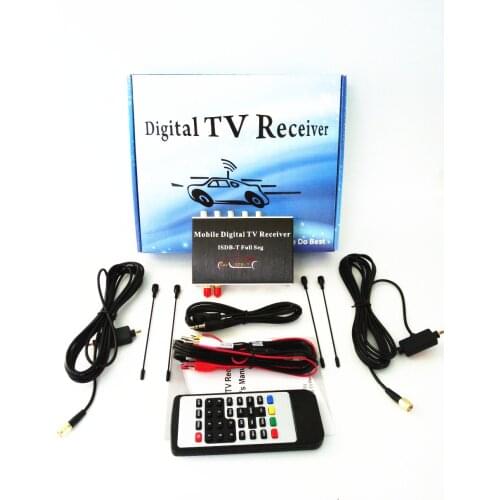 140-190km/h Double Antenna ISDB-T Full Seg Mobile HD high Digital TV Box Car TV Receiver For Brazil Chile Argentina Peru Japan