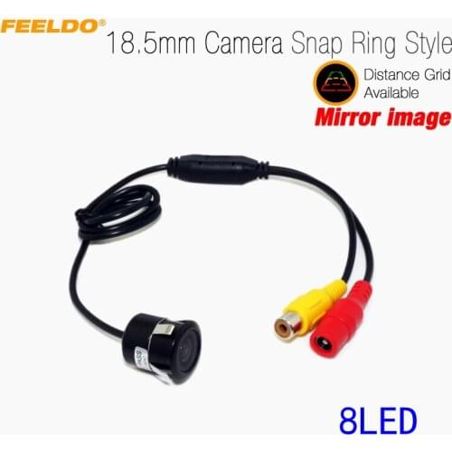 FEELDO Car 18.5mm Snap Ring Car Mirror Image RCA Camera Backup Reversing Car Camera #2506