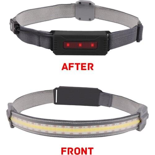 USB Rechargeable Outdoor Camping Fishing Headlight COB+ Red LED Headlamp Camping Head Lamp Waterproof Flashlight Torch