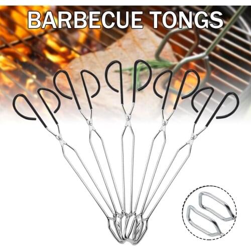 HOT Extra Long Scissor Tongs 41cm Stainless Steel Barbecue Grilling Tongs Cooking Tool Kitchen Supply