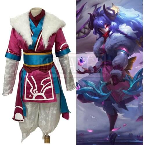 Game LOL Eternal Hunters Kindred Cosplay Costume For Adult Halloween Cosplay Outfit Custom Made Free Shipping