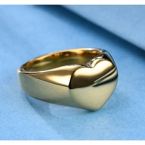 1 Pair Personalised Engraved Classic Heart Signet Ring for Womem Mom Wife Custom Letter Initial Love Ring Couples Jewelry