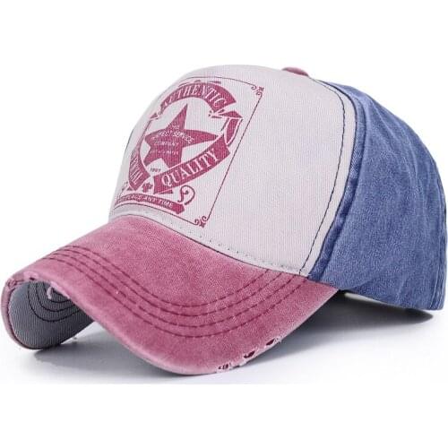 Men Baseball Cap For Women Embroidery Letter Star Hip Hop Snapback Caps Visors Hat Washed fabric Summer Outdoor Golf Sport Hats