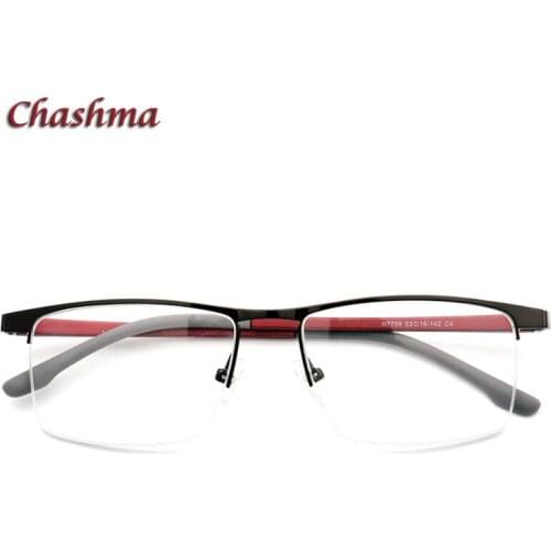 Men Half Frame Prescription Glasses Light Eyeglass Designer Eyewear Optical Semi Rimmed Spectacles Occhiali Da Vista Uomo
