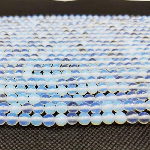 Natural domestic flower green stone beads Green stone beads 4-10mm jewelry necklace DIY bracelet accessories 39cm