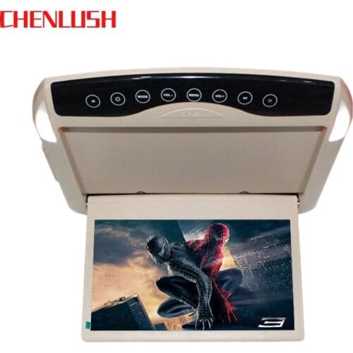 2021 New Car Roof Mount Monitor Ultra-thin 10.1 Inch Ceiling Mount Flip Down Overhead Screen MP5 Multimedia Player IR/SD/USB