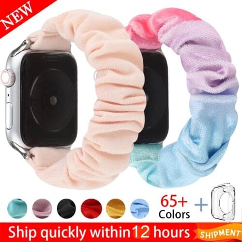 New Scrunchie Elastic strap for Apple Watch 38/40/42/44mm bands Bracelet for iWatch Series 5 4 3 2 1 Watchband Accessories Gift