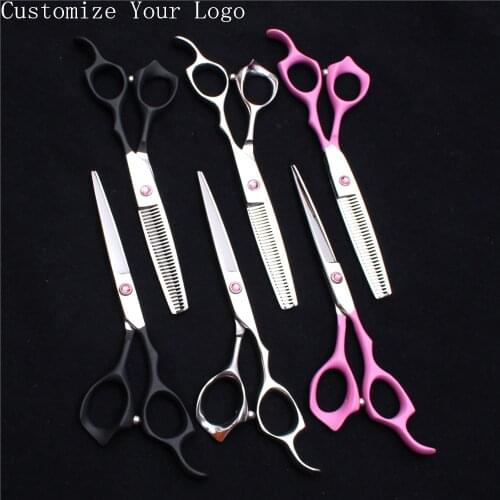 6" Customize Brand Stainless Straight Shears Thinning Shears Pet Scissors Grooming Scissors Professtional Dog Scissors DIY C1024