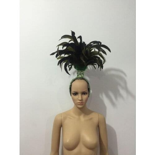Feather clothing Stage performance catwalk carnival Headdress flower pubs party Mens wear womens clothing