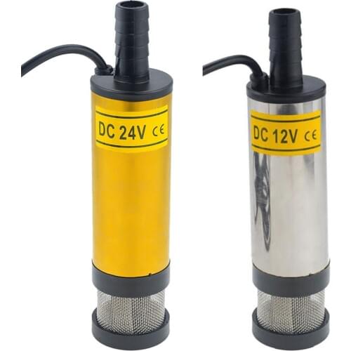 Portable Mini 12V 24V DC Electric Submersible Pump For Pumping Diesel Oil Water Aluminum Alloy Shell 12L/min Fuel Transfer Pump