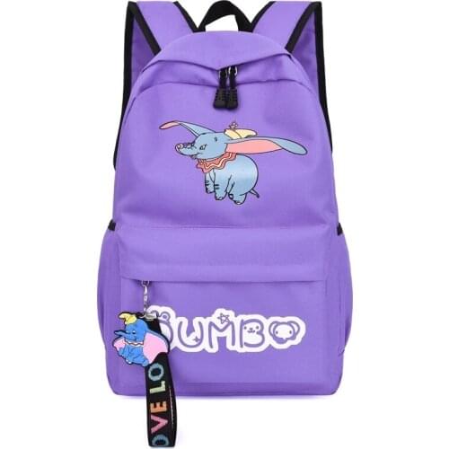 Disney animation cartoon Dumbo school bag shoulder bag college student school bag wild large-capacity outdoor travel storage bag