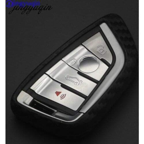 Jingyuqin 2/3/4/5/6 Buttons Silicone Remote Car Key Case Fob Cover For BMW F CAS4 5 7 Series X5 X6 2014 2015 2016