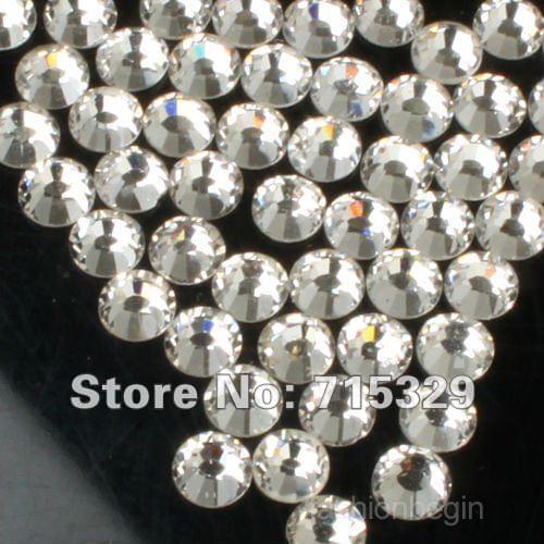 Ss3 ss4 ss5 ss6 ss8 ss10 ss12 ss16 ss20 ss30 Non HotFix Rhinestones Clear crystal 3D Flatback Rhinestone Nail Art Decorations
