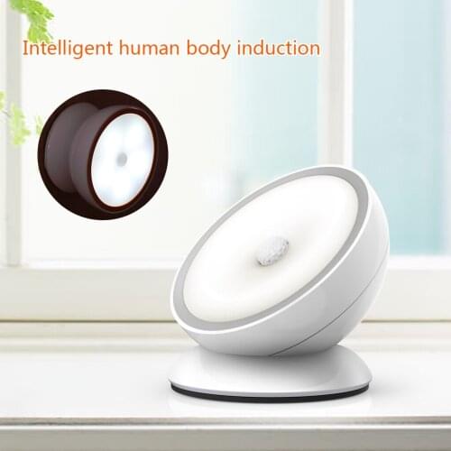 Motion Sensor Light 360 Degree Rotating Rechargeable LED Night Light Wall Lamp Bedroom Kitchen Toilet Closet Corridor Tlights
