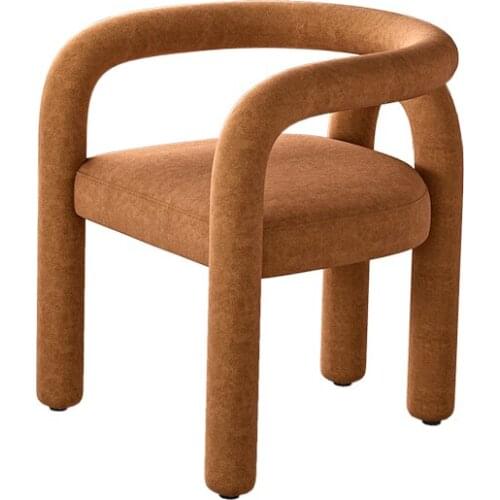 TT Makes Designer Sample Banfang Creative Dining Chair Modern Simple Home Elbow Chair Backrest Soft Bag Armrest