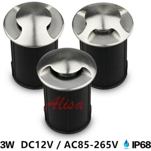 Waterproof IP67 Outdoor Lighting 3W Mini LED Underground Light DC12V LED Recessed Inground Spotlight AC85-265V 3W 16pcs