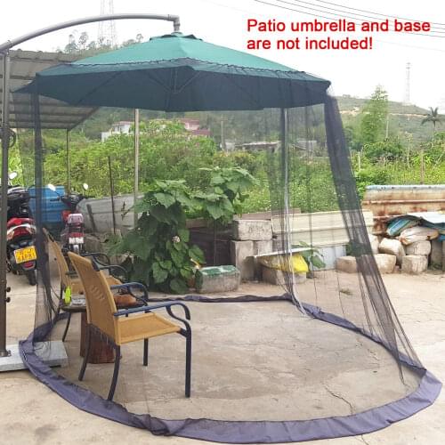 1Pcs Outdoor Garden Patio Parasol Mosquito Net Anti-insect Mesh Canopy Curtain Adjustable Shell Large Umbrella Hanging Tent