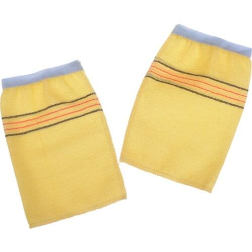 2PCS Korean Italy Asian Exfoliating Bath Washcloth Body Scrub Shower Towel Tool Home Cleaning Washing Scrub Shower Towels