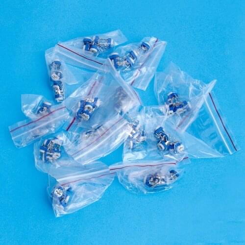 Durable 65pcs 13 Values Potentiometer Trimpot Variable Resistor Assortment Box Kit New