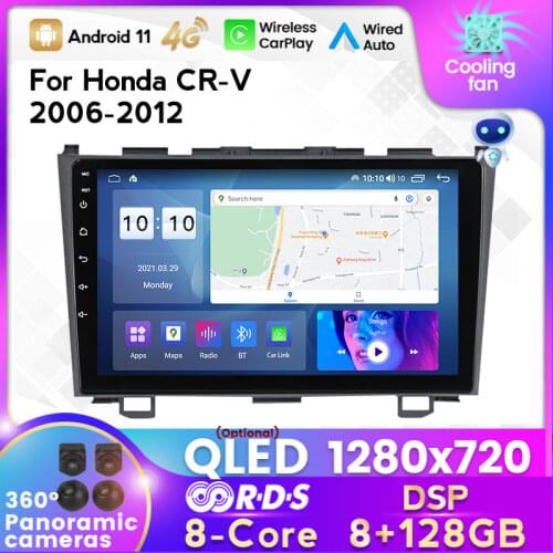 7851 4G LTE 128G Android 10 For Honda CR-V 3 RE crv 2007 2008 2009 2010 2011 Car Radio Multimedia Video Player GPS RDS 2 din dvd