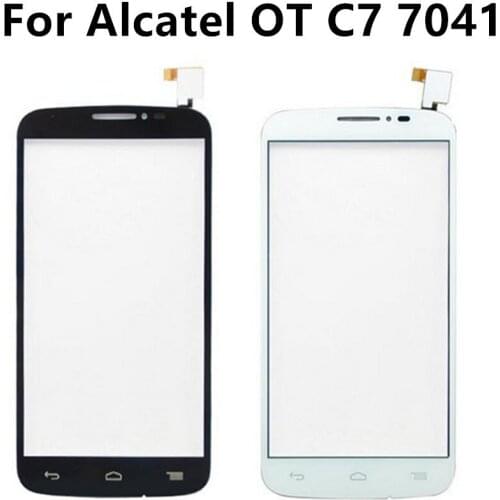 Black White For Alcatel One Touch Pop C7 7041 OT-7041D 7041X 7040E 7041D Front Touch Screen Digitizer Panel Sensor Touch Screen