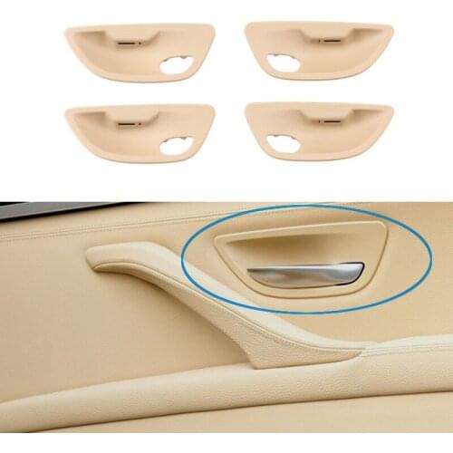 For BMW F10 F11 F18 5 Series 2010-2017 4Pcs Car Interior Door bowl Trim Door Switch Carbon Fiber ABS Car Styling Accessories