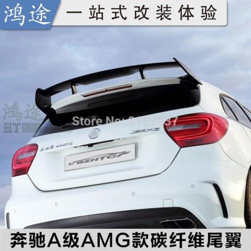 For Mercedes-Benz A-class A45 AMG W176 spoiler A180 A200 A220 A250 A260 2013 - 2018 carbon fiber rear roof spoiler wing