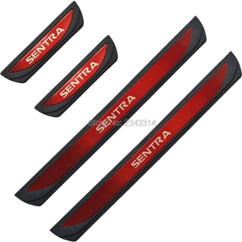 For Nissan Sentra 2016-2020 Accessories Stainless Door Sill Kick Scuff Plate Guard Pedal Protector Trim Step Cover Car Styling