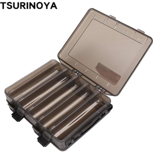 TSURINOYA Doublex Sided Fishing Tackle Box 10 Compartments Bait Lure Hook Storage Box Fishing Accessories Plastic Storage Case
