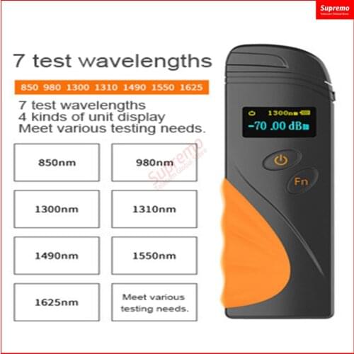 FTTH OPM higH precision ptical power meter Color LCD Screen fiber optic power meter with flash light