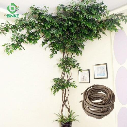 Artificial plants tree True Rattan leaf Hanging wall ivy fake plants home decor wedding accessories Faux Plants Greenery hogar