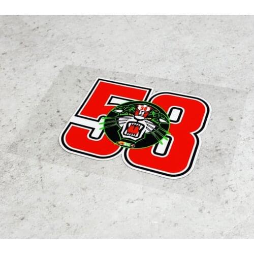 Classic Design Memorial Marco Simoncelli 58 Afro Stickers and Decals Car Bumper Window Waterproof Auto Sunscreen KK