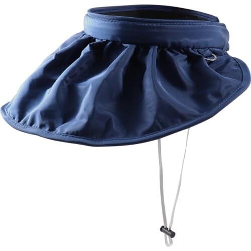 Summer Sun UV Protection Hat for Women Outdoor Beach Cap Headgear Hair Hoop Shading Sun Hat Fashion Shell Shape Empty Top Sunhat