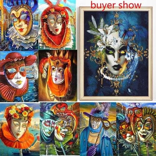 Hot 5d Diamond Painting Full Set Great Girl animal 5D Diamond embroidery mask girl rhinestone pictures 5d Diamond Mosaic Sale