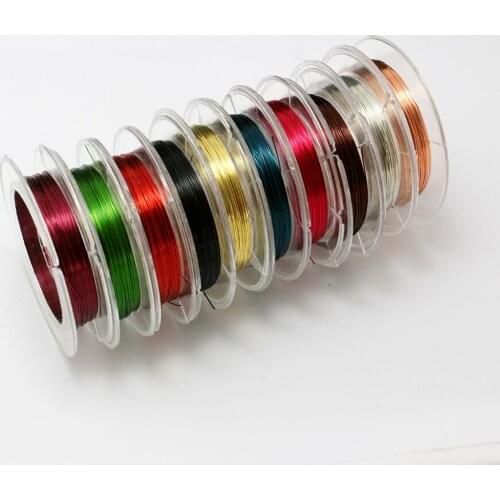 Top Selling 0.3MM Copper Wire 10m/lot Assorted Colors Rope Beading Wire For Necklace/Bracelet Jewelry Craft Making Accessories