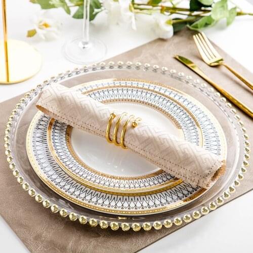 Linlang Series High-end golden edge Bone China Western Plate Steak Plate Soup Plate Rice Bowl