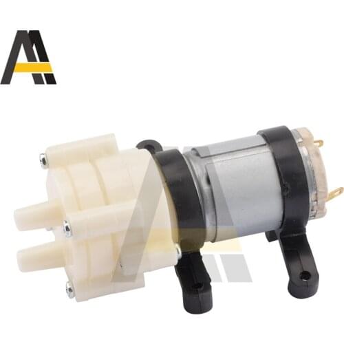 DC 12V Small Air Diaphragm Pump 1.5-2 L/Min High Pressure Long Life R385 Mini Aquarium Pumping for Fish Tank Water Pump