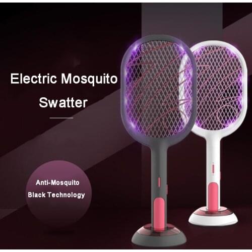 Electric Fly Swatter Rechargeable Bug Zapper Mosquito Tennis Swatter with LED light Insects, Mosquitoes Bugs Fly Killer