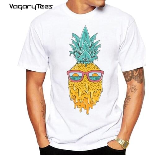 T shirt men 2020 new fashion pineapples printing tshirt o collar short sleeve Funny Cool homem T-shirt