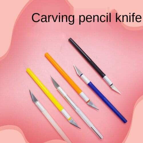 Carving Metal Scalpel Knife Tools Kit Non-Slip Blades Mobile Plastic Scalpel Hand Tool Cutter Carving Tools
