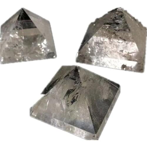 Natural Crystal Clear Quartz Pyramid Quartz Healing Stone Chakra Reiki Crystal Point Tower Home Decor gifts