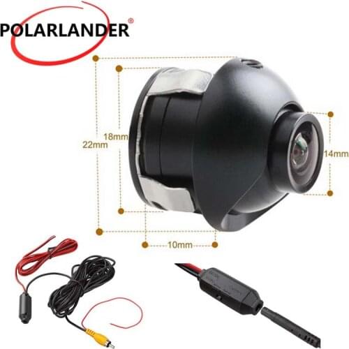 Newest 18.5mm CCD Automobiles 360 degree Rotation Rearview Rear view Front View Side View drilling camera Car Reversing